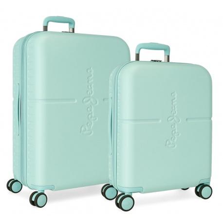 JOUMMA BAGS Sada ABS cestovných kufrov 70cm/55cm PEPE JEANS HIGHLIGHT Turquesa, 7689525