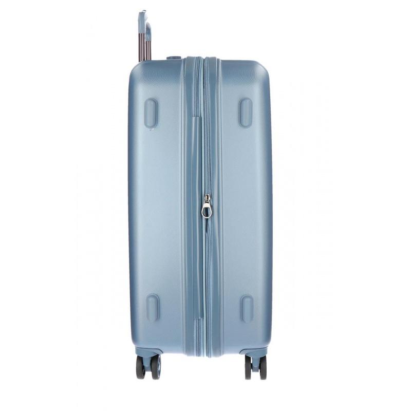 MOVOM Wood Steel Blue, Škrupinový cestovný kufor, 68x48x27cm, 72L, 5319263 (medium exp.)