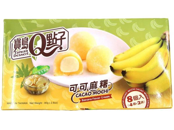 Q Brand Mochi Rýžové Koláčky Kakao Banán 80g TWN