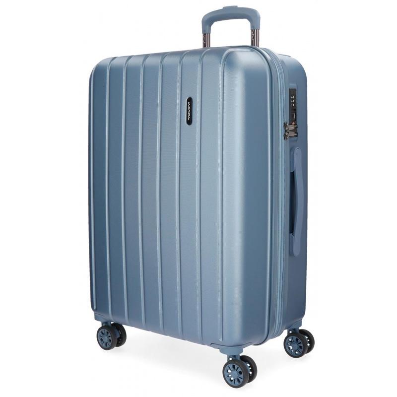 MOVOM Wood Steel Blue, Škrupinový cestovný kufor, 75x52x32cm, 109L, 5319363 (large exp.)